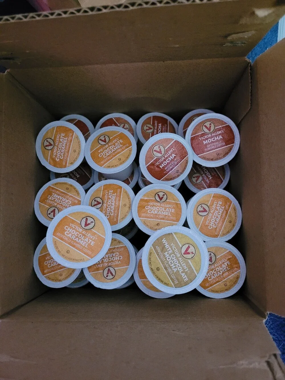 Victor Allen’s Chocolate Caramel & Mocha K-Cup Variety Pack - Orange/Brown. - Picture 1 of 2